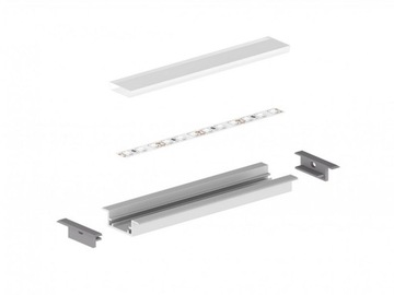 ВОДОНЕПРОНИЦАЕМЫЙ СВЕТОДИОДНЫЙ ПРОФИЛЬ IP67 P11-2 СЕРЕБРЯНЫЙ НАБОР