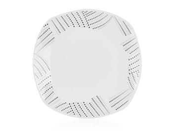 TALERZE obiadowe płytkie na drugie danie jedzenie duże 6x 27 cm KWADRATOWE
