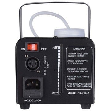 ГЕНЕРАТОР ТУМАНА ДЫМА МАЛЕНЬКИЙ ЭФФЕКТИВНЫЙ СВЕТОДИОДНЫЙ ЭФФЕКТ 500 Вт + 1 Л ЖИДКОСТИ