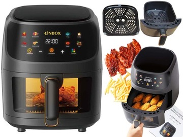 FRYTKOWNICA BEZTŁUSZCZOWA AIR FRYER LINBOX CZARNA