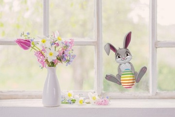 НАКЛЕЙКА ПАСХАЛЬНЫЙ ЗАЯЧИК 4А