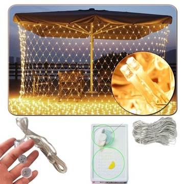 3M 320 LED OGRODOWE KURTYNA ŚWIETLNA SIATKA LAMPKI