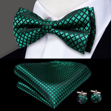 Elegancki zestaw Mucha Poszetka Spinki wys24
