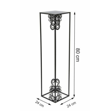 Лофт современная металлическая подставка для цветов 80см черная