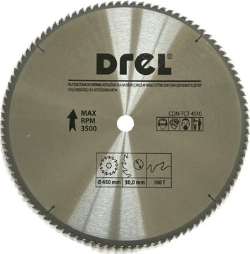 PIŁA TARCZOWA DO DREWNA 450 mm 100T FI 16,20,30mm