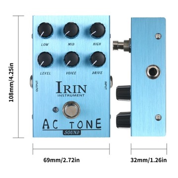 IRIN Мини-гитарная педаль эффектов VOX AC30 Динамик