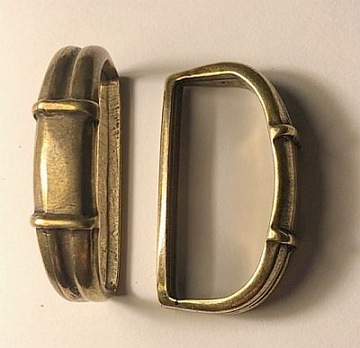 Szlufka ramka przelotka brąz do paska do 33mm
