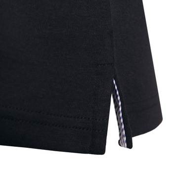Мужская хлопковая футболка с воротником LONGSLEEVE GOTI черная XXL