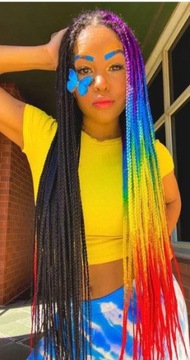 СИНТЕТИЧЕСКИЕ ВОЛОСЫ OMBRE BRIDGE DREADS 4 ЦВЕТА КОСИЦА D8