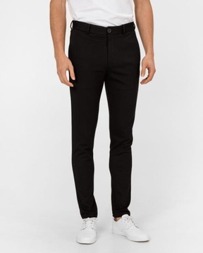 JACK&JONES CZARNE SPODNIE TYPU CHINOS (32/34)