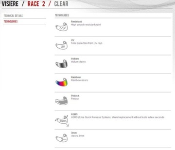 Лобовое стекло для AGV Pista GP RR/Pista GP R/Corsa R Smoke