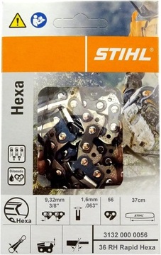 ШЕСТИГРАННАЯ ЦЕПЬ STIHL 3/8 1,6 60 звеньев 30 звеньев. 40 СМ