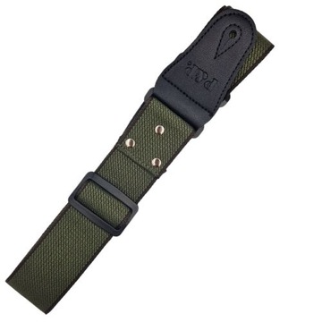 PASEK do gitary MILITARY zielony mocny -ukulele banjo gitarowy elektryk bas