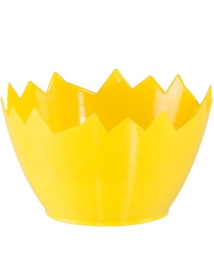 SKORUPKA 12 cm osłonka doniczka wielkanocna jajka żółta