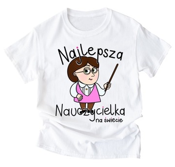 Koszulka damska na koniec roku NAJLEPSZEJ NAUCZYCIELKI L/XL