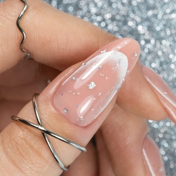 Наклейки на ногтея клея SD-1933 градиент французский белый seol