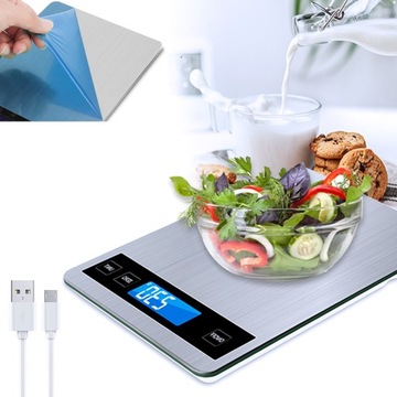 ELEKTRONICZNA WAGA KUCHENNA PRECYZYJNA LCD 15kg/0.1g USB lub na baterie