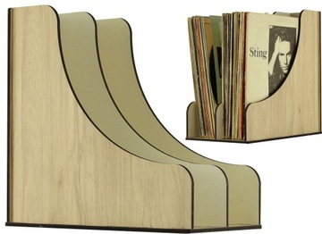 STOJAK NA PŁYTY WINYLOWE 50 SZT ORGANIZER NA WINYLE 20 CM
