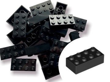 LEGO 3001 BRICK Klocek 2x4 Czarny black 10szt