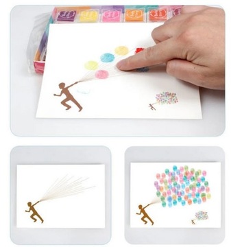 НАБОР ПАЛЬЧИЧНЫХ РИСОВАНИЙ КНИГА АЛЬБОМ КРАСКИ КАРТОЧКИ ДЛЯ РАСКРАСОК 60 ИЗОБРАЖЕНИЙ