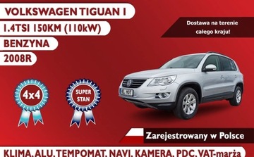 Volkswagen Tiguan I 2008 Volkswagen Tiguan 4x4, 1.4TSi, 150KM 2008, Kll...