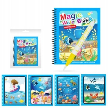 MAGICZNA KOLOROWANKA WODNA Z PISAKIEM WODA OCEAN RYBY