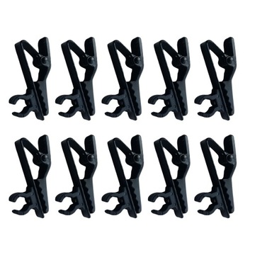 Глянцевый черный металлический держатель для микрофона с отворотом и откидной крышкой, 20 шт.