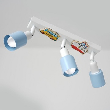PLAFON DLA CHŁOPCA BLUE MAGNES DREWNO E14