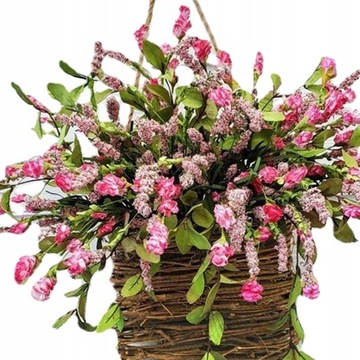 Пасхальный Венок Корзина Искусственные Цветы Висят