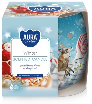 Świeca zapachowa w szkle ZIMA WINTER świeczka dekoracyjna na prezent