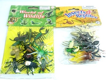 FIGURKI DLA DZIECI OWADY ROBAKI 24 SZT