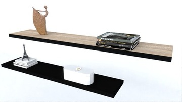 две подвесные полки Wotan черный 60см много цветов