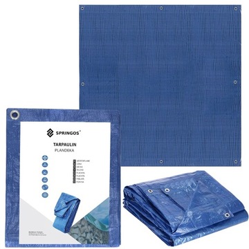 Брезент Брезент 2х2 м СИНИЙ УСИЛЕННОЕ ПОКРЫТИЕ МОРОЗОСТОЙКИЙ ТОЛЩИННЫЙ