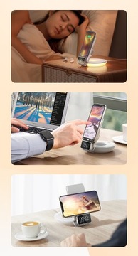 MCDODO ИНДУКЦИОННОЕ ЗАРЯДНОЕ ЗАРЯДНОЕ УСТРОЙСТВО, БУДИЛЬНИК, ЧАСЫ