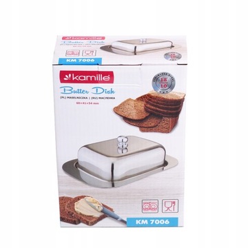 КОНТЕЙНЕР ДЛЯ МАСЛА KAMILLE СТАЛЬНАЯ МАСЛЕНКА