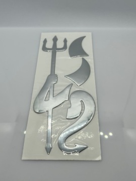 НАКЛЕЙКА ДЬЯВОЛ ДЬЯВОЛ ХРОМИРОВАННЫЙ ЗНАК ТЮНИНГА