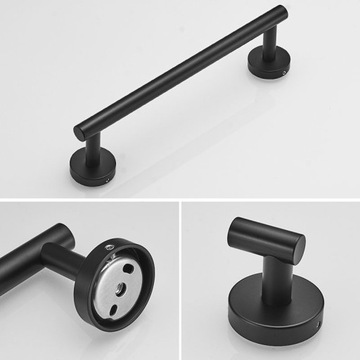 3-piece Set Matte Blacked Bathroom Hardware Set