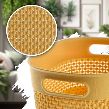 КОРЗИНА-КОНТЕЙНЕР CURVER 6Л ОРГАНАЙЗЕР ЖЕЛТЫЙ ЭКО