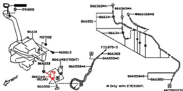 SUBARU OE 86611SG010 ČERPADLO OSTŘIKOVAČE OSTŘIKOVAČ OKNO ČELNÍ