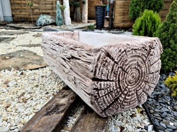 БЕТОННАЯ ФИГУРКА - ЦВЕТОЧНЫЙ ЦВЕТОЧНЫЙ ЦВЕТОК СТВОЛ XL, коричневый