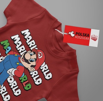 НАБОР 3В1 ДЕТСКАЯ ФУТБОЛКА ТАТУ НАКЛЕЙКИ SUPER MARIO BROS 152 КАЧЕСТВО