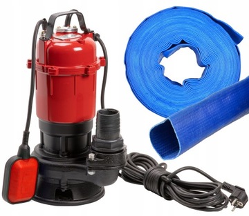 POMPA WODY CZYSTEJ SZAMBA BRUDNEJ ROZDRABNIACZEM ZATAPIALNA PŁYWAK WĄŻ 50M