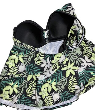 STRÓJ KĄPIELOWY TANKINI W LIŚCIE 5XL 54 56