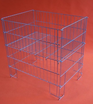 РАСПРОДАЖНАЯ КОРЗИНА загрузочная корзина 74x54см СЕРЕБРЯНАЯ - СКЛАДНАЯ КОРЗИНА прочная