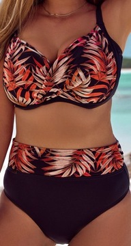 ЖЕНСКИЙ КУПАЛЬНИК ИЗ ДВУХ ЧАСТЕЙ С ВЫСОКОЙ ПОСАДКОЙ, РАЗМЕР 85F