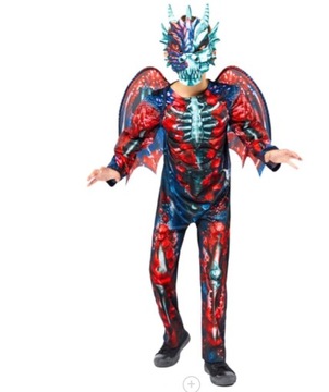 KOSTIUM STRÓJ HALLOWEEN SZKIELET KOŚCIOTRUP SMOK 104