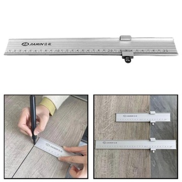 Деревообрабатывающая линейка с инструментом для установки направляющих Прецизионный алюминиевый сплав 30 см