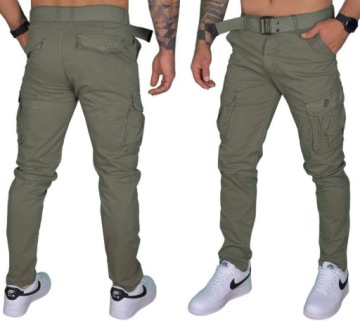 BOJÓWKI MĘSKIE SPODNIE MATERIAŁOWE ELASTYCZNE JAKOŚĆ