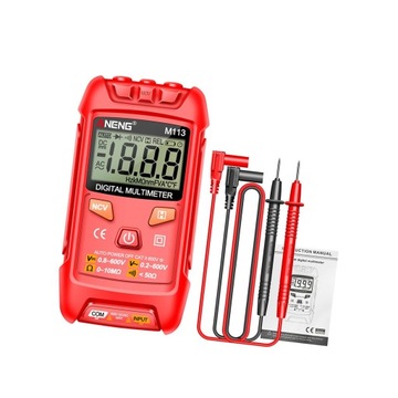 Cyfrowy multimetr zapobiegający spaleniu Ohm Tester rezystancji Cyfrowy czerwony