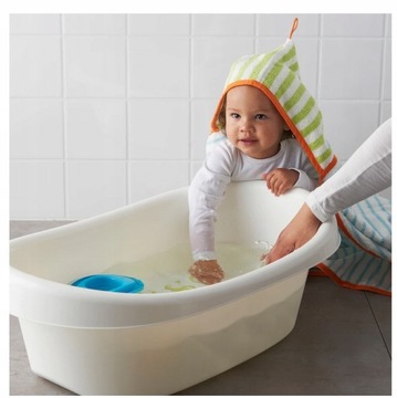 Ikea нескользящая, устойчивая ванна для детей, белая